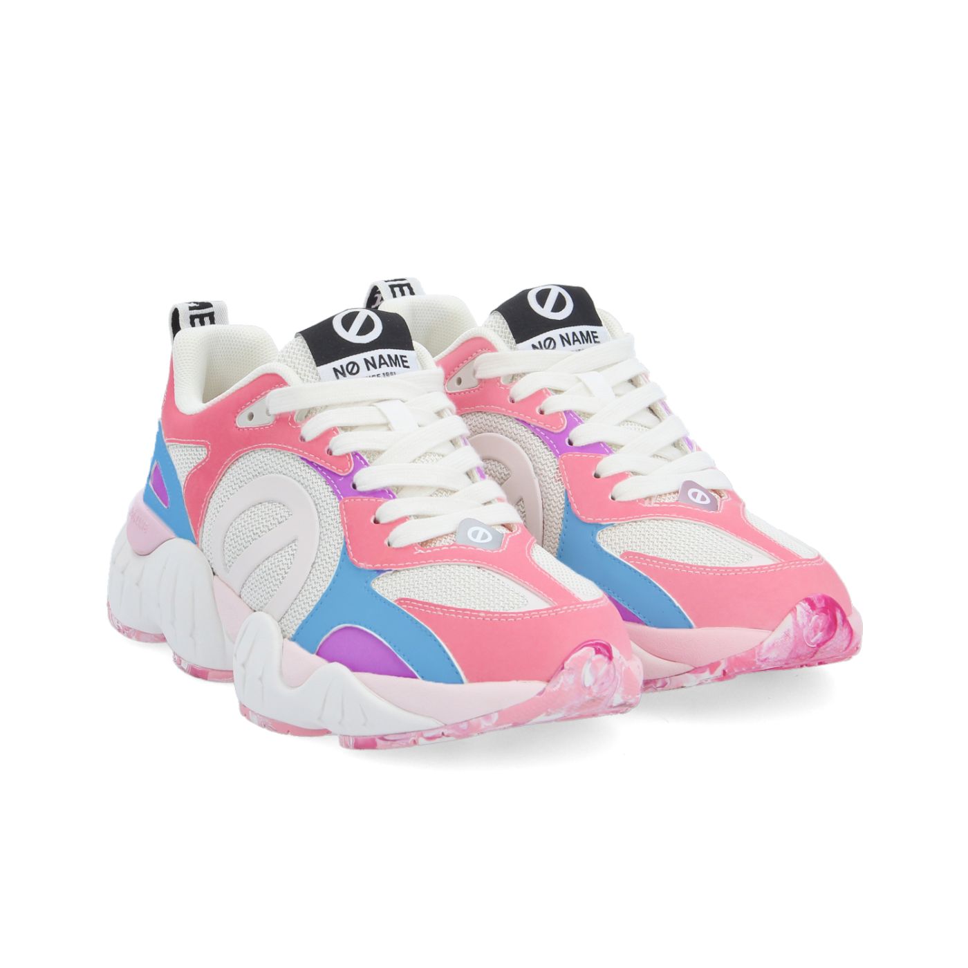 KRAZEE RUNNER W - KNIT/DISCOLGOLD - SUNSITIVE/OFF WHITE/PINK/BLUE